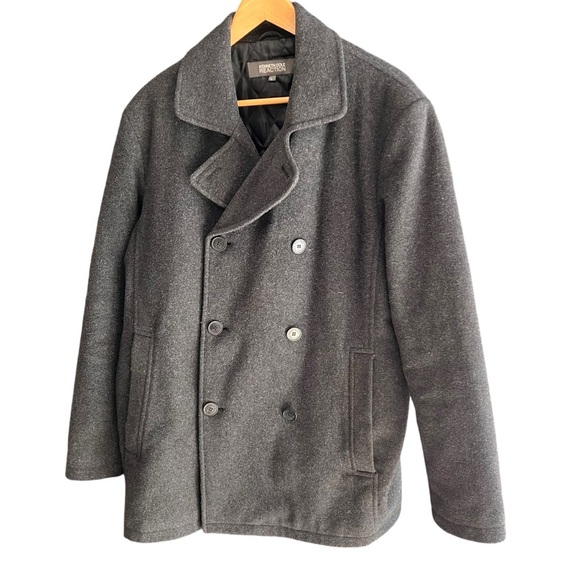 Kenneth Cole Reaction Other - KENNETH COLE Reaction Wool Pea Coat Double Breasted Quilt Lined men L